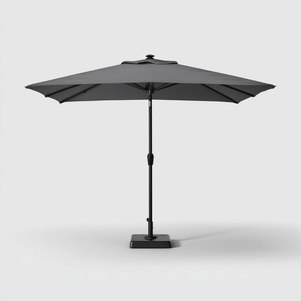 Sonnenschirm Metall - Polyester 260x260 cm - Schwarz - Modernes Design für den Außenbereich-Roomuphub