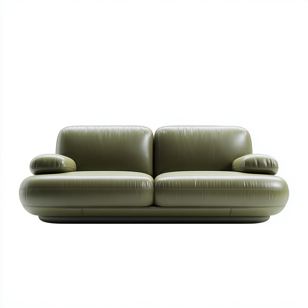 Zweisitzer Sofa Kunstleder 185x95x82 cm - grün - geeignet für Wohnzimmer - modernes Design-Roomuphub