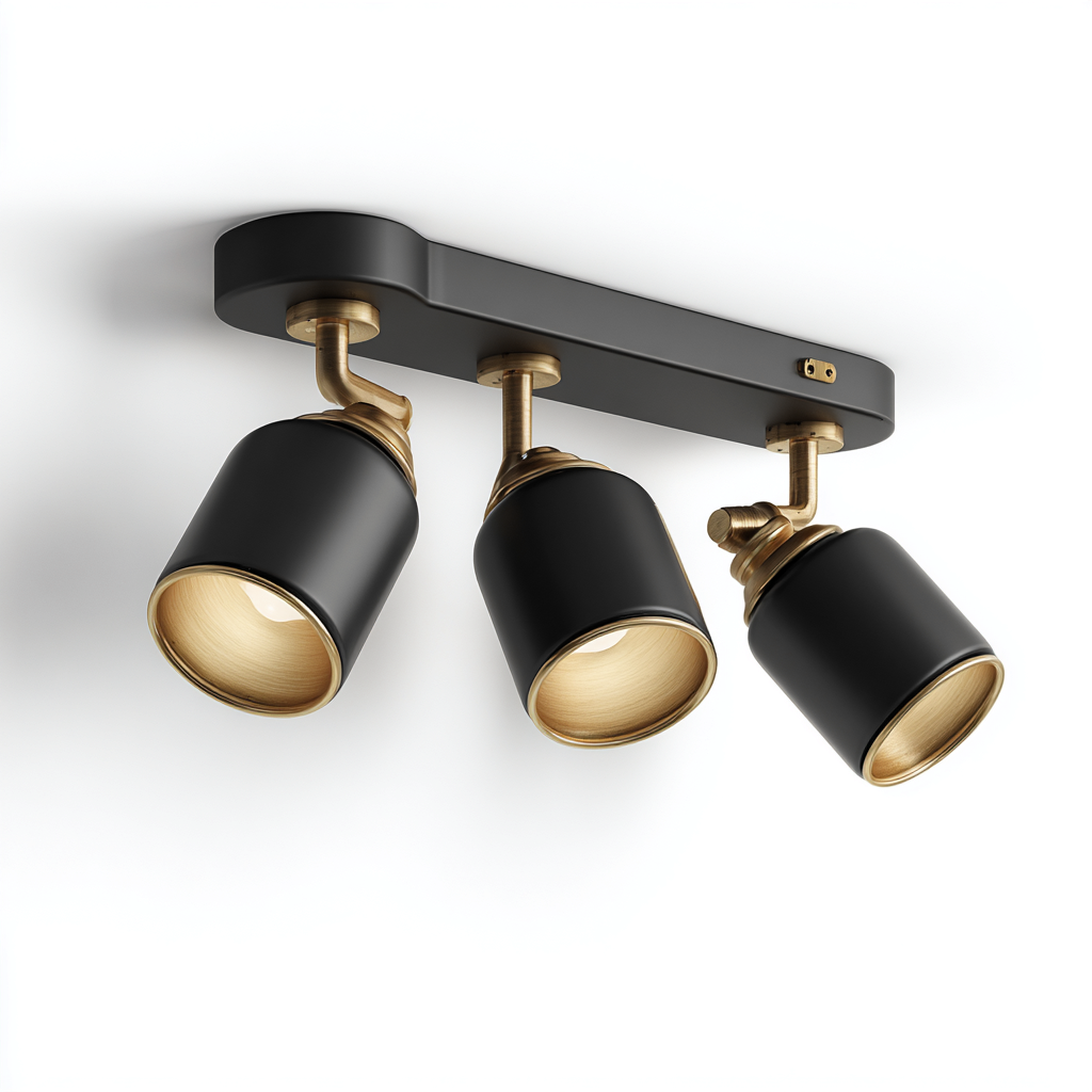 Deckenleuchte Metall 40x8x15 cm - schwarz - gold - modernes Design - geeignet für Innenräume-Roomuphub
