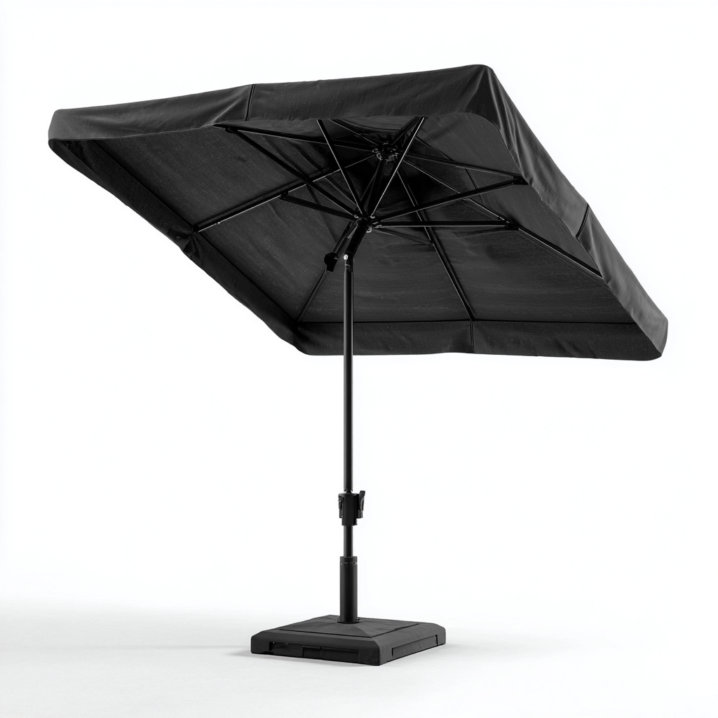 Sonnenschirm Metall - Polyester 260x260 cm - Schwarz - Neigbares modernes Design für den Außenbereich-Roomuphub