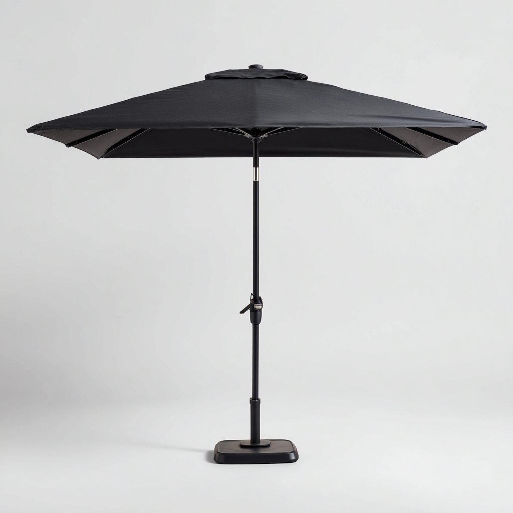 Sonnenschirm Metall - Polyester 250x250 cm - Schwarz - Modernes Design für den Außenbereich-Roomuphub