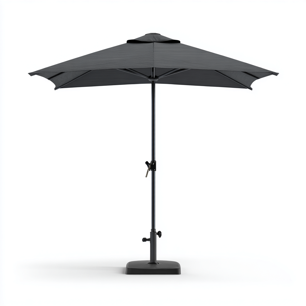 Sonnenschirm Metall - Polyester 220x220 cm - Schwarz - Modernes Design für den Außenbereich-Roomuphub