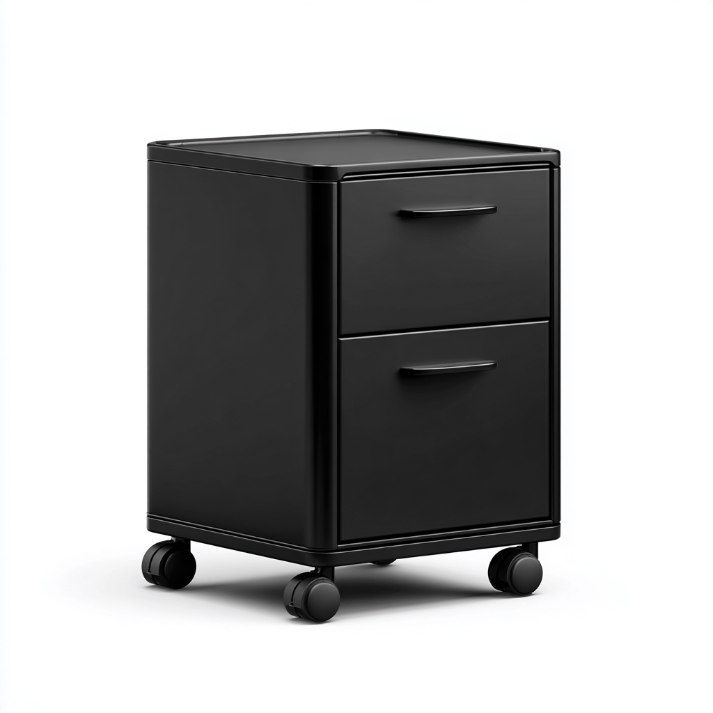 Aktenschrank Metall 45x40x70 cm - schwarz - für Büro - Homeoffice - modernes Design-Roomuphub