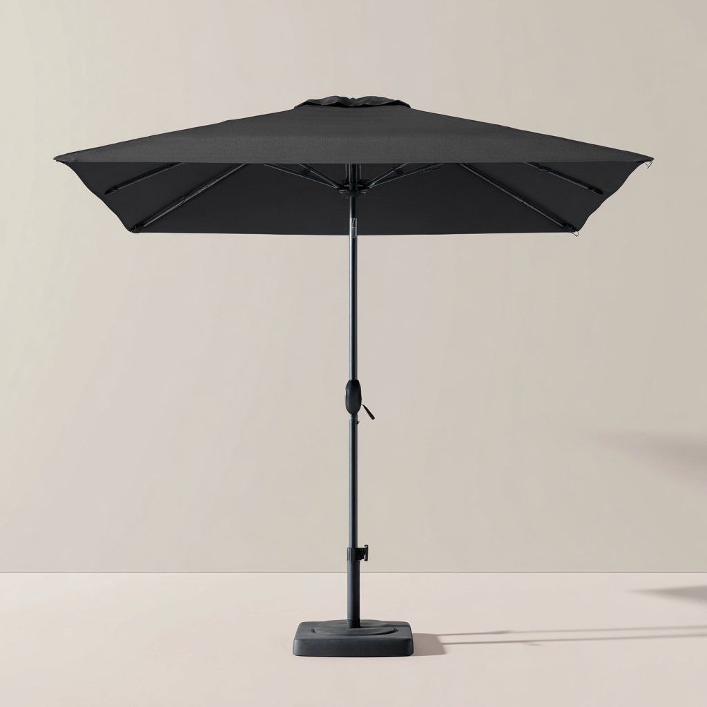 Sonnenschirm Metall - Polyester 240x240 cm - Schwarz - Modernes Design für den Außenbereich-Roomuphub