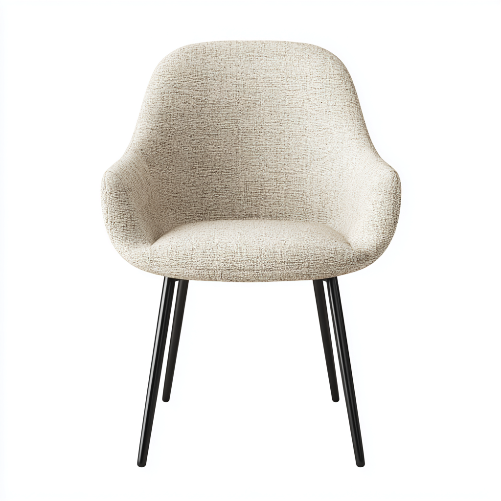 Bürostuhl Stoff 55x58x85 cm - creme - schwarz - ergonomisches Design für Büro-Roomuphub