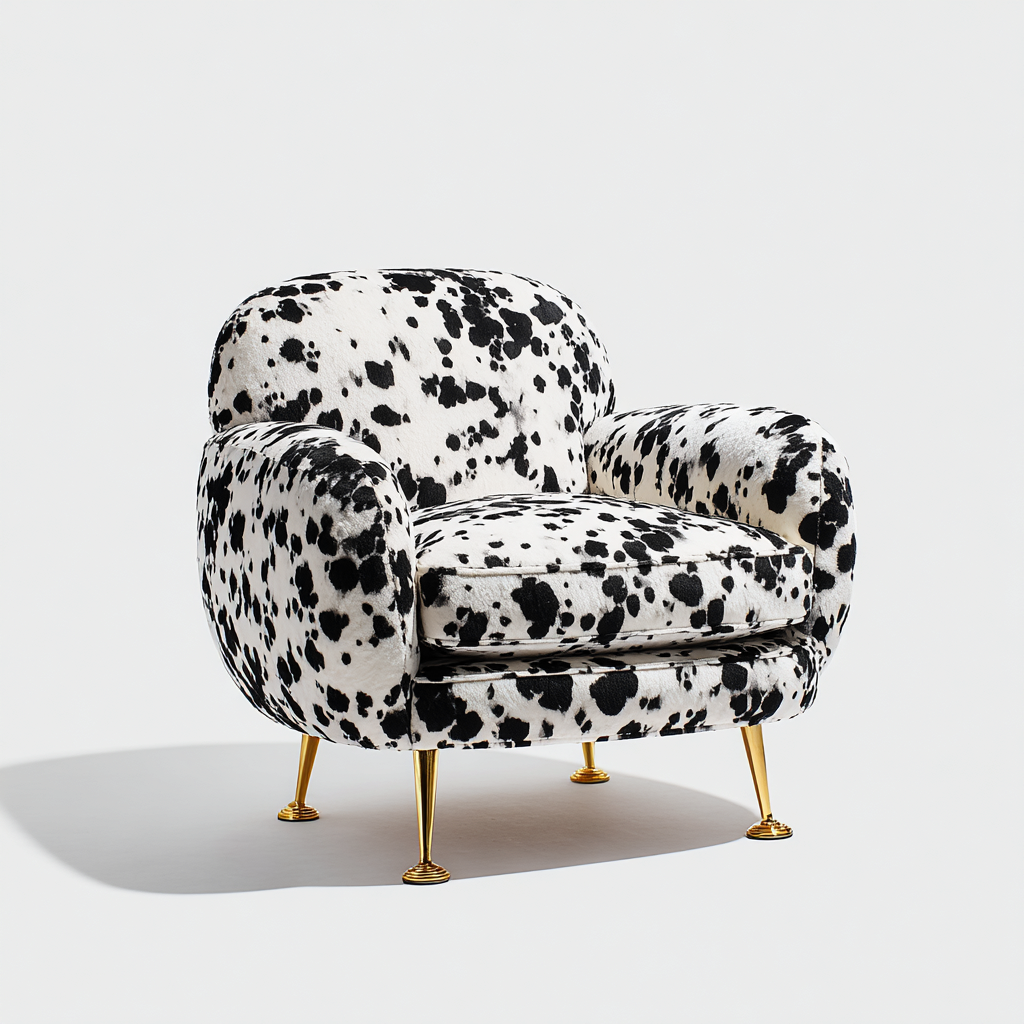 Sessel Stoff 82x78x88 cm - Schwarz - Weiß - Modernes Design für Wohnzimmer-Roomuphub