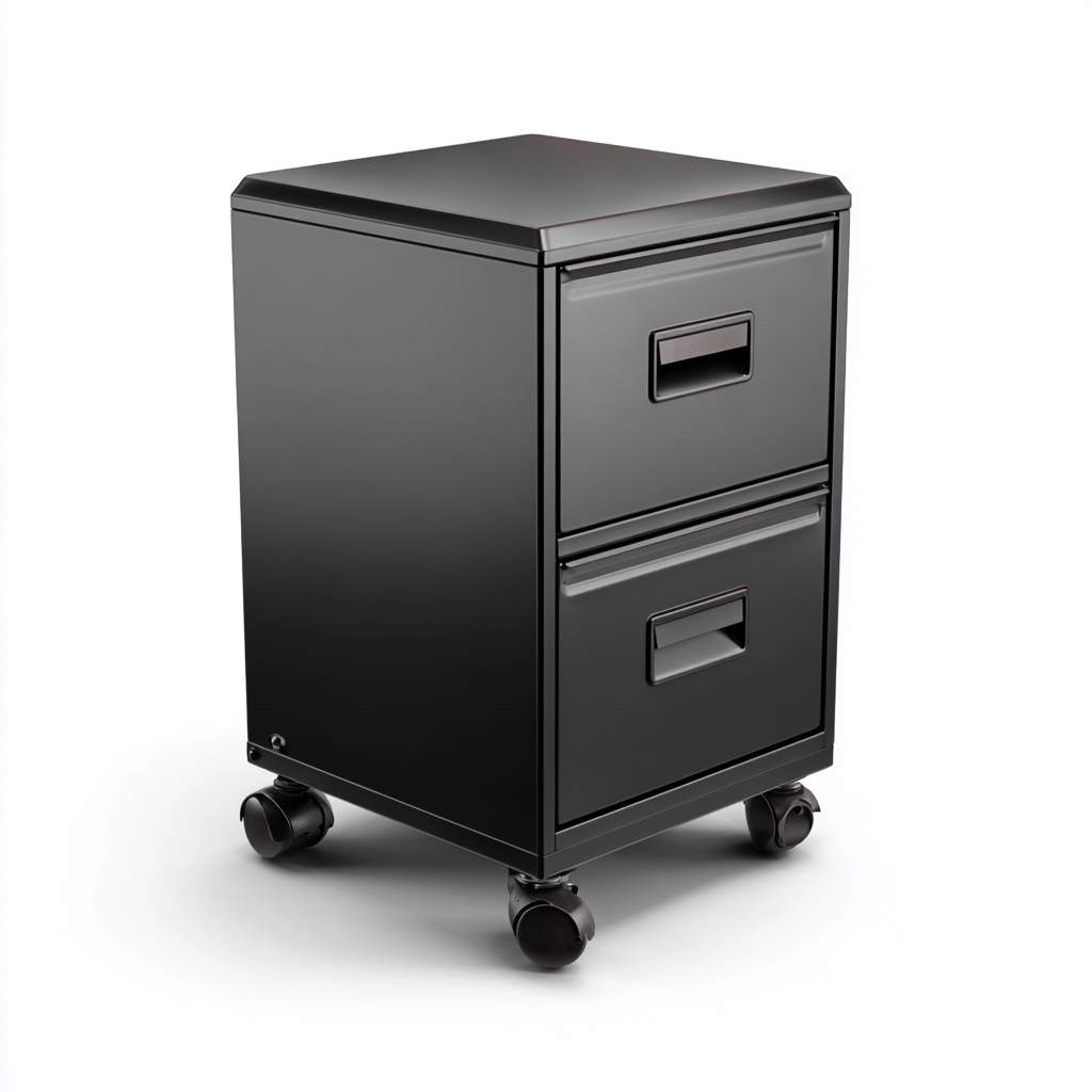 Aktenschrank Metall 45x40x70 cm - schwarz - für Büro - Homeoffice - modernes Design-Roomuphub