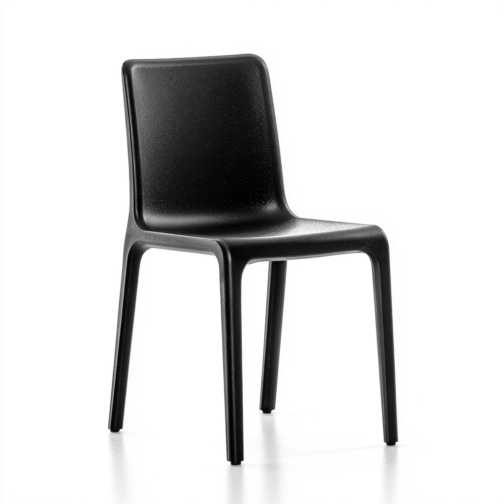 Gartenstuhl Kunststoff 44x50x82 cm - Schwarz - Modernes Design - Für Garten geeignet-Roomuphub