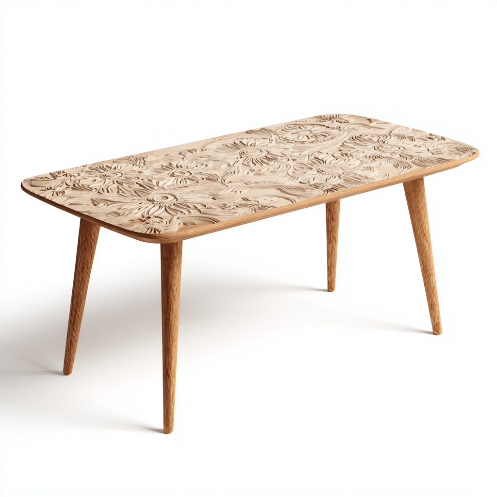 Couchtisch - Holz - 120x60x45 cm - natur - skandinavisches Design - für Wohnzimmer-Roomuphub