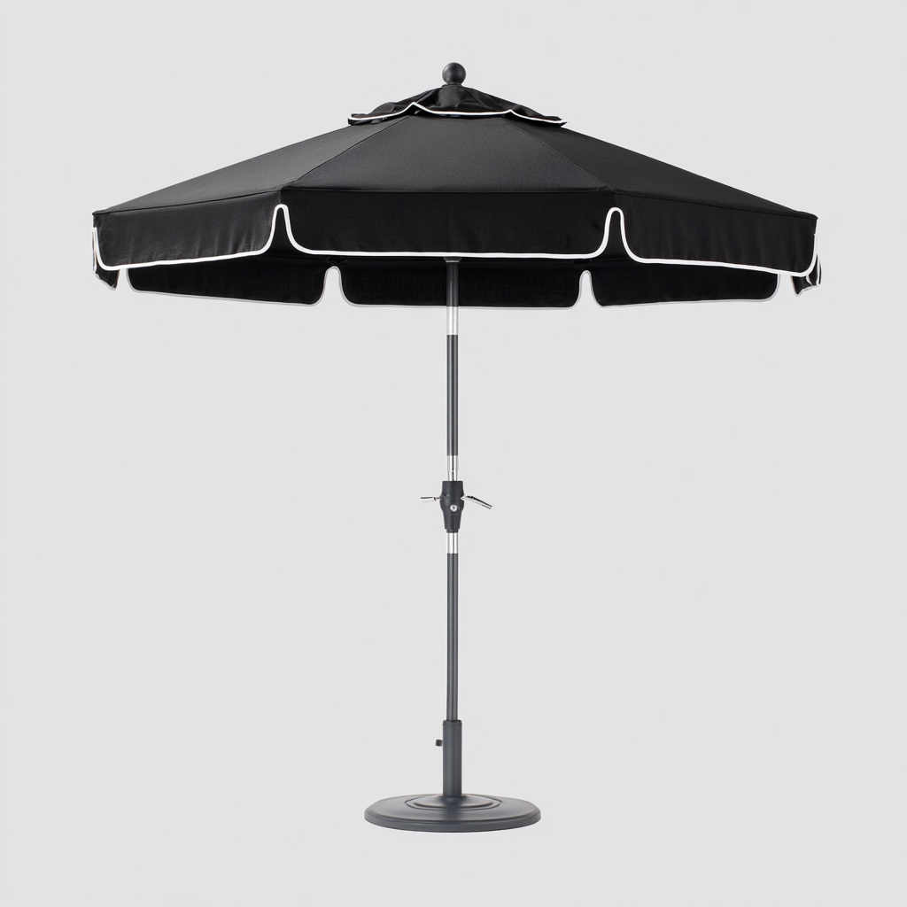 Sonnenschirm Metall - Polyester 230x230 cm - Schwarz - Klassisches Design für den Außenbereich-Roomuphub