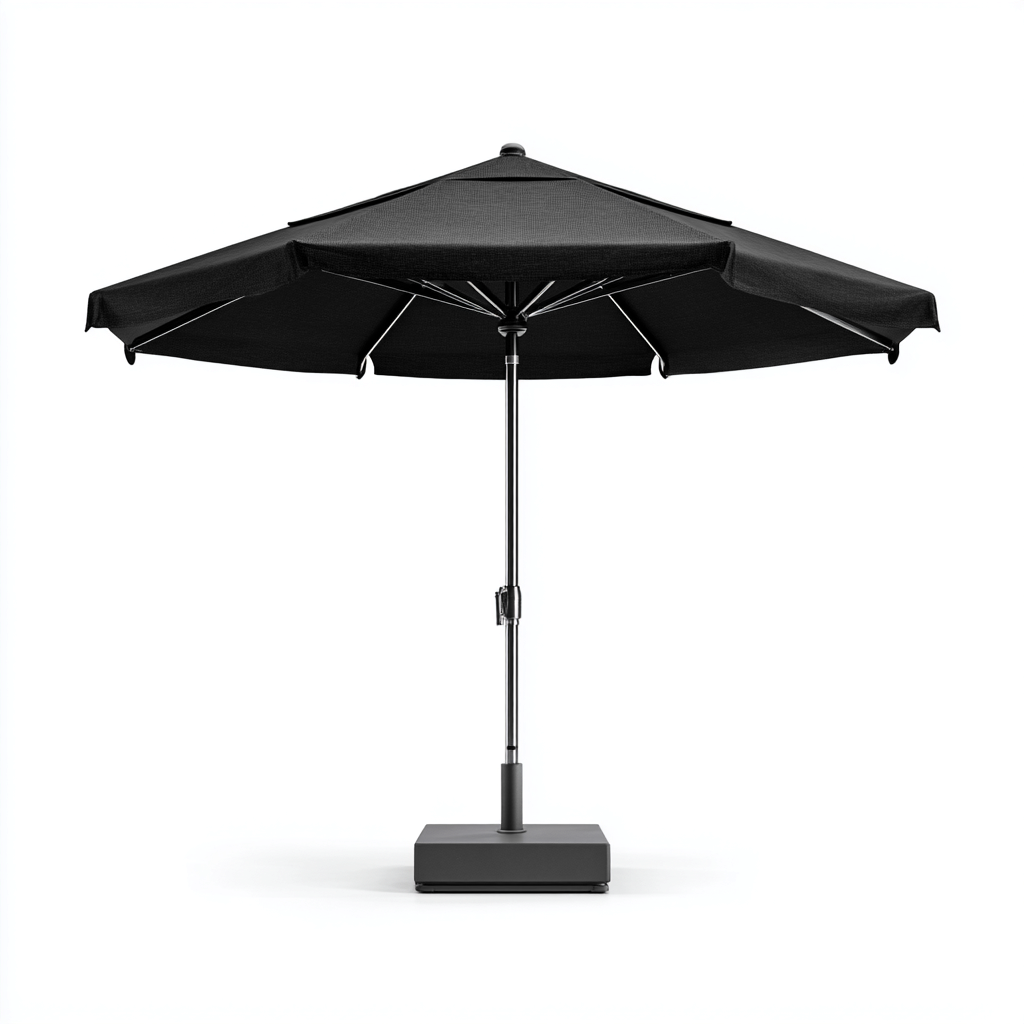 Sonnenschirm Metall - Polyester 260x260 cm - Schwarz - Modernes Design für den Außenbereich-Roomuphub