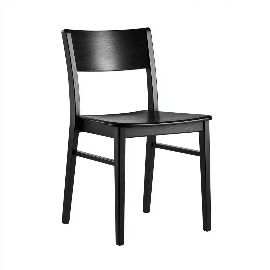 Gartenstuhl Massivholz 45x50x82 cm - Schwarz - Schlichtes Design - Für Garten geeignet-Roomuphub