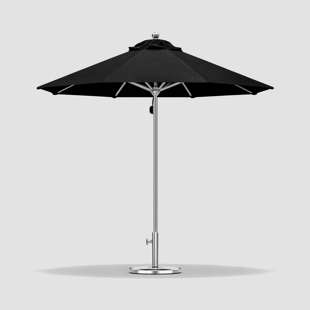 Sonnenschirm Metall - Polyester 240x240 cm - Schwarz - Modernes Design für den Außenbereich-Roomuphub