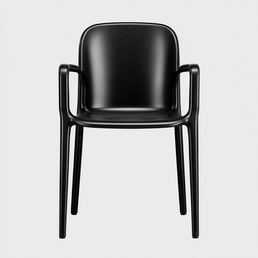 Gartenstuhl Kunststoff 55x53x82 cm - schwarz - für den Außenbereich - modernes Design-Roomuphub