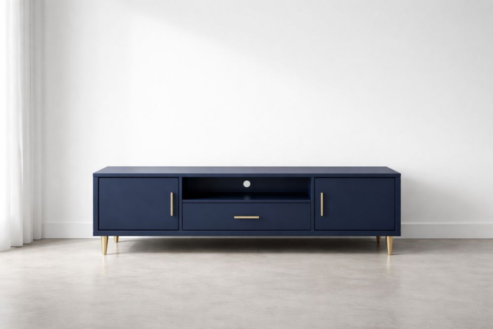 Mobile TV in MDF e Metallo Blu 180x45x60 cm