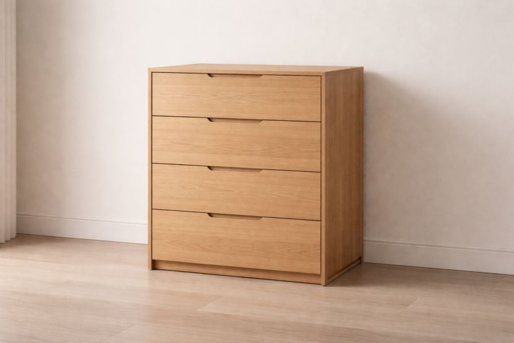 Cassettiera 4 cassetti in Rovere