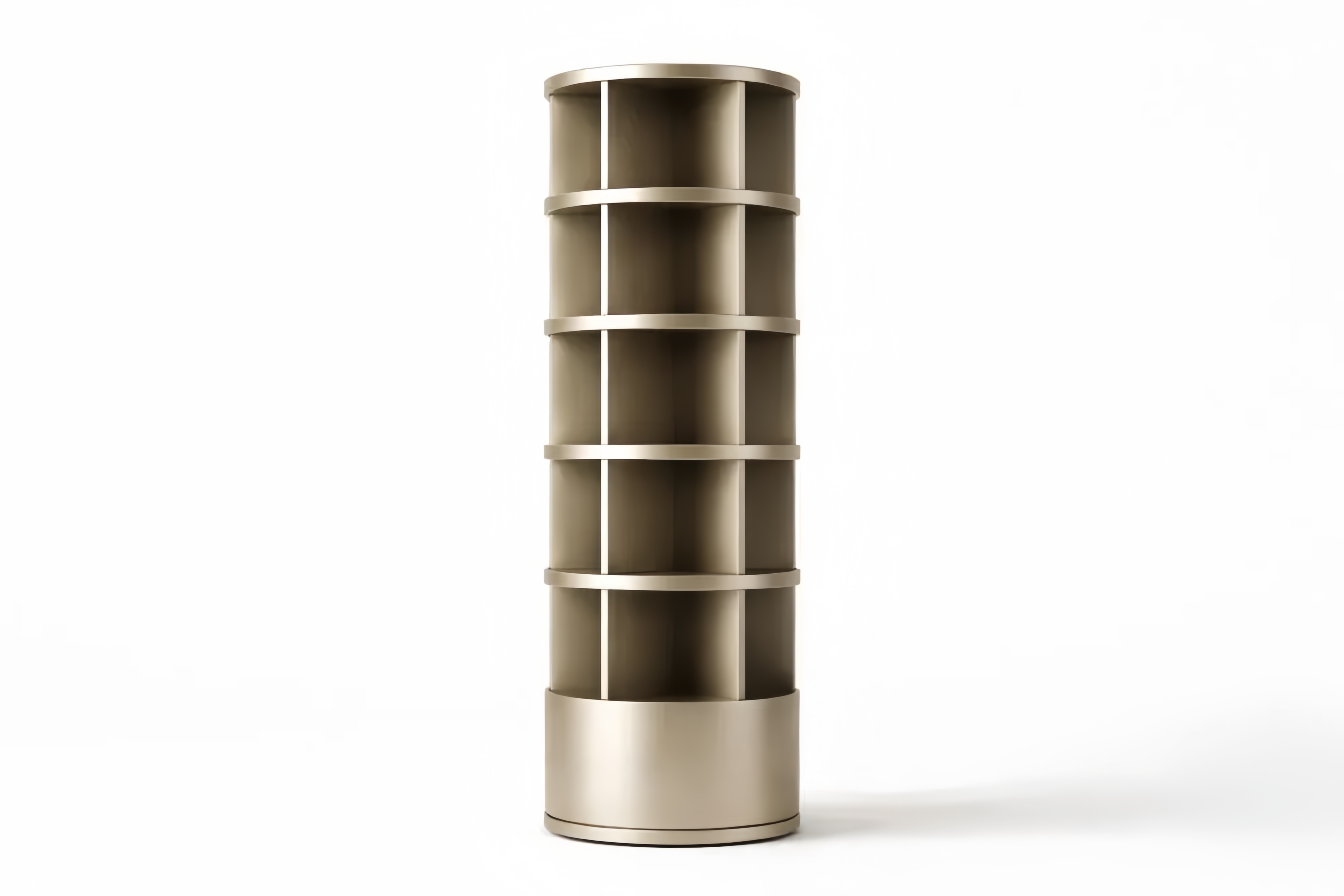 Libreria Rotante Acciaio Beige