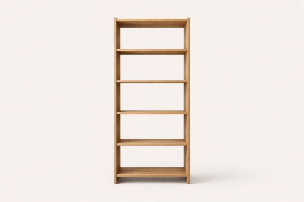 Scaffale libreria in legno di rovere chiaro Altezza 180 cm x Larghezza 60 cm x Profondità 30 cm