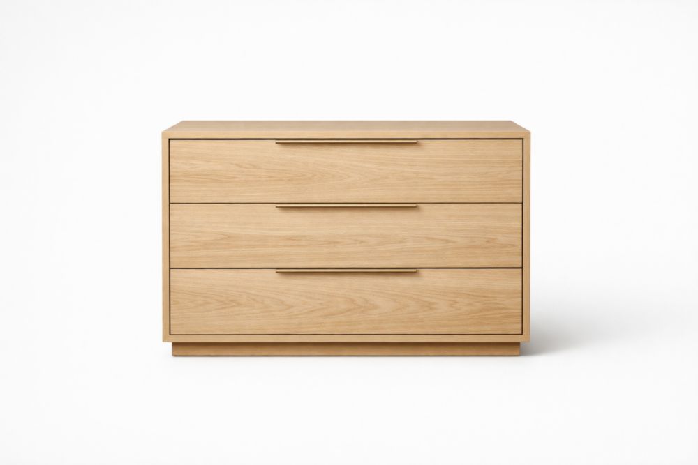 Cassettiera in Legno di Rovere a 3 Cassetti