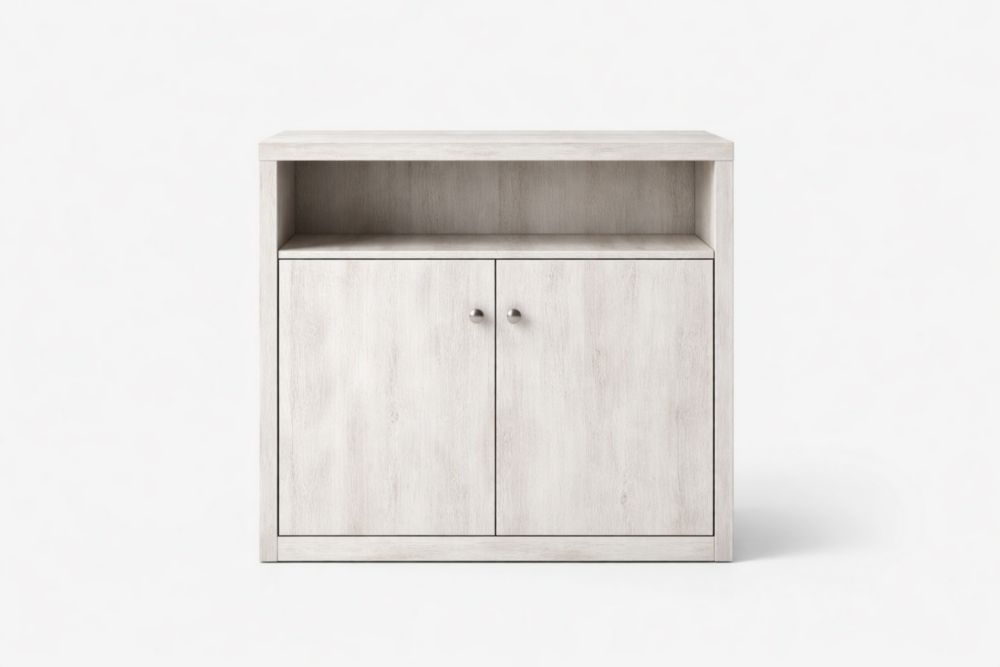 Mobiletto in Truciolato Bianco con 2 Ante