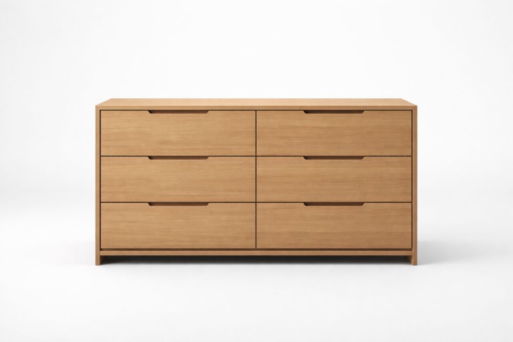 Cassettiera in Rovere con 6 Cassetti