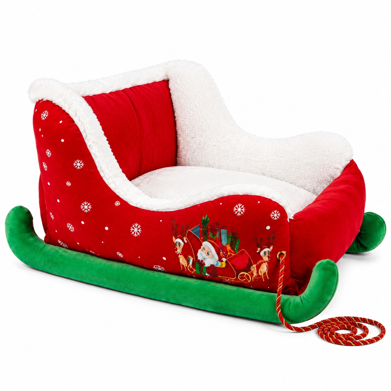 Christmas Sleigh Dog Bed