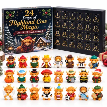 24-Day Highland Cow Advent Calendar