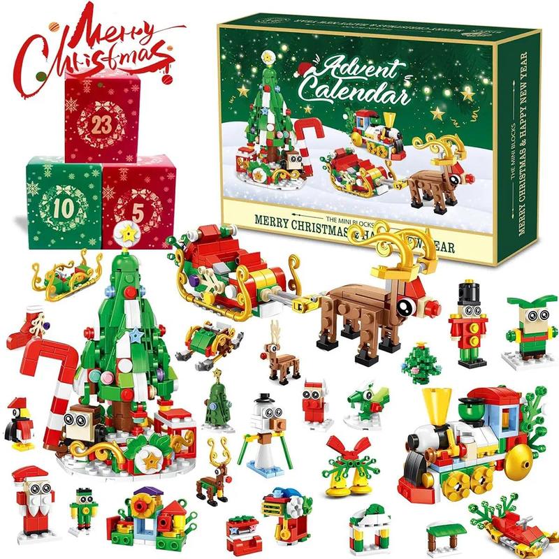 2026 Building Blocks Advent Calendar - 24Pack Mini Jigsaw Puzzle Toys