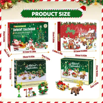 2026 Building Blocks Advent Calendar - 24Pack Mini Jigsaw Puzzle Toys