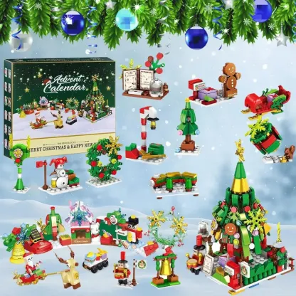 2026 Building Blocks Advent Calendar - 24Pack Mini Jigsaw Puzzle Toys