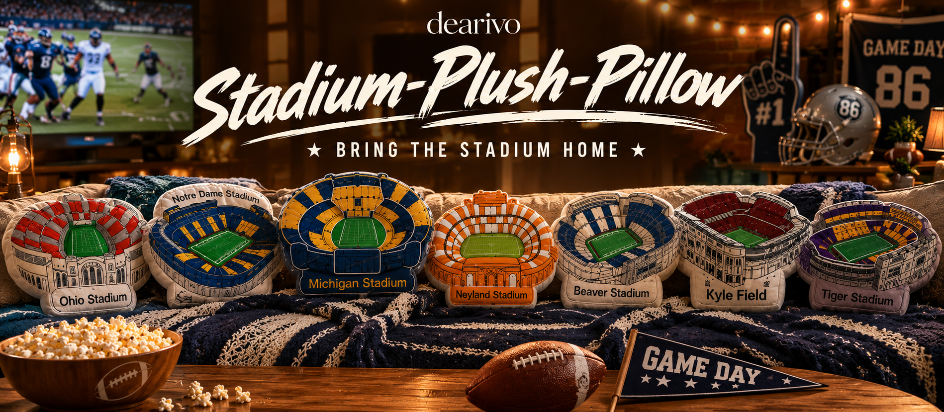 Stadium‑Plush‑Pillow
