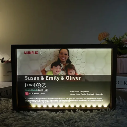🎬 MOM/MUMFLIX Personalized Mother’s Day Photo Light Frame
