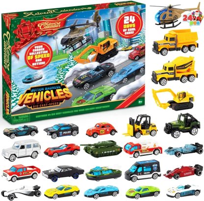 🎅 2026 Christmas Advent Calendar 24 Diecast Cars Set