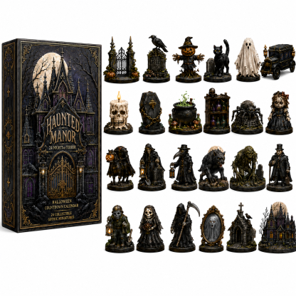 Haunted Manor Halloween Countdown Calendar 2026 – 24 Nights of Terror Gothic Miniature Collectibles