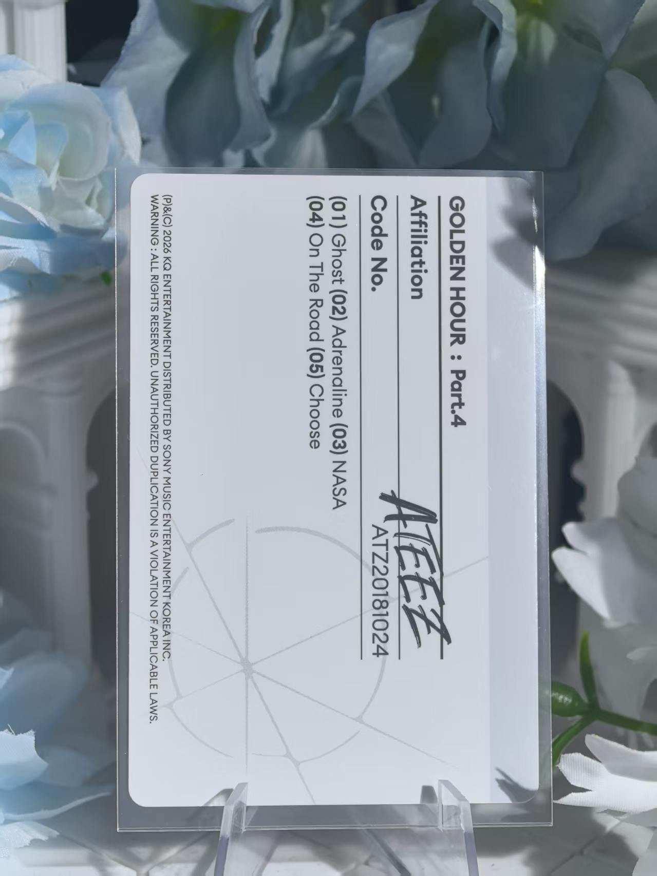 ATEEZ - Jongho Official Poca