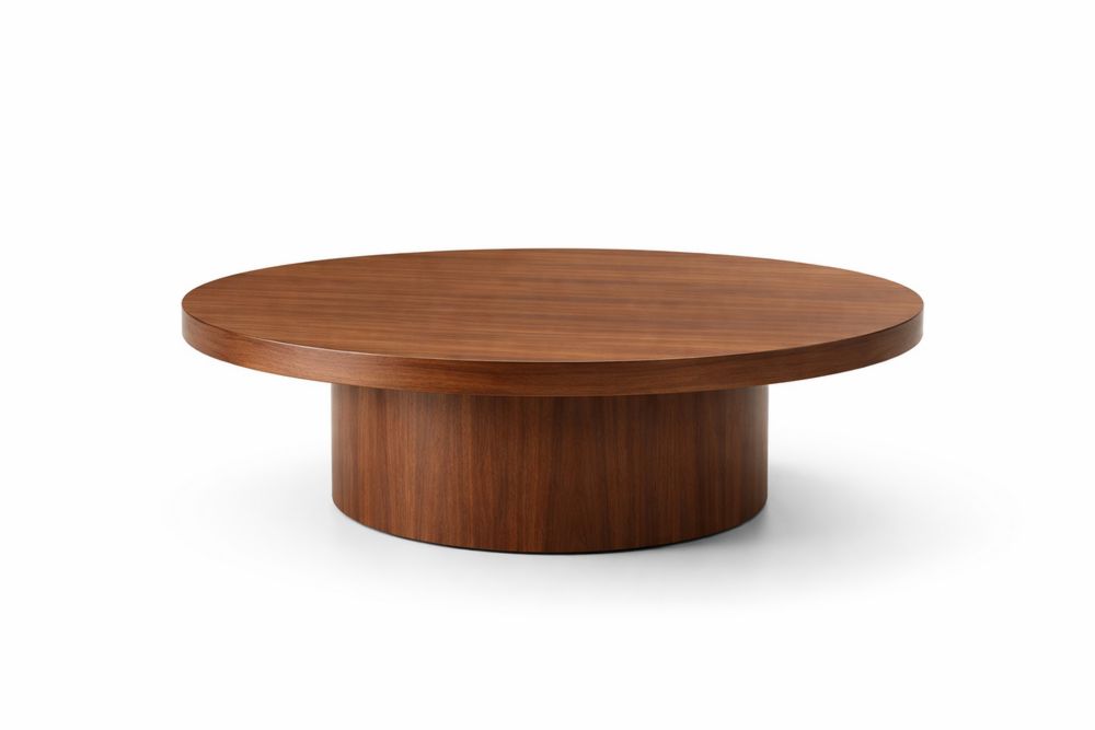 Table basse ronde placage noyer 100 cm HI7017182