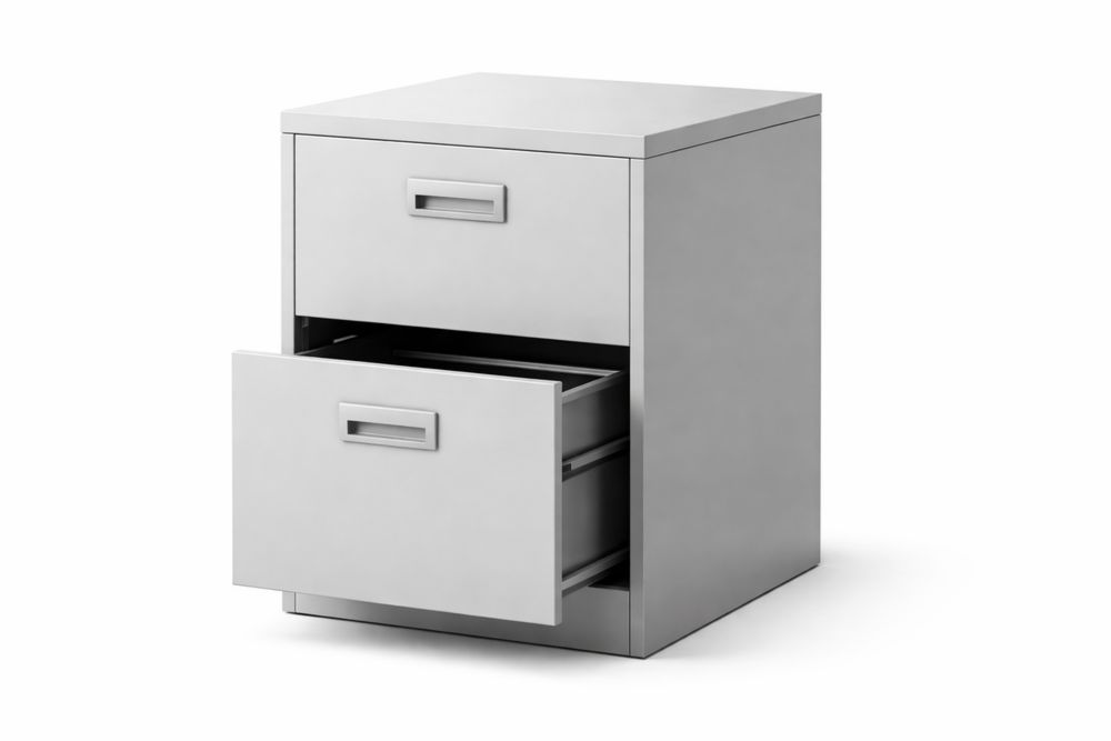 Classeur Métallique Gris à 2 Tiroirs ID5306874