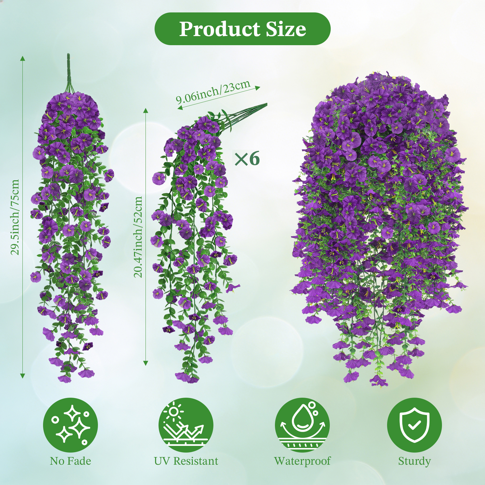 Artificial Hanging Flowers for Outdoors