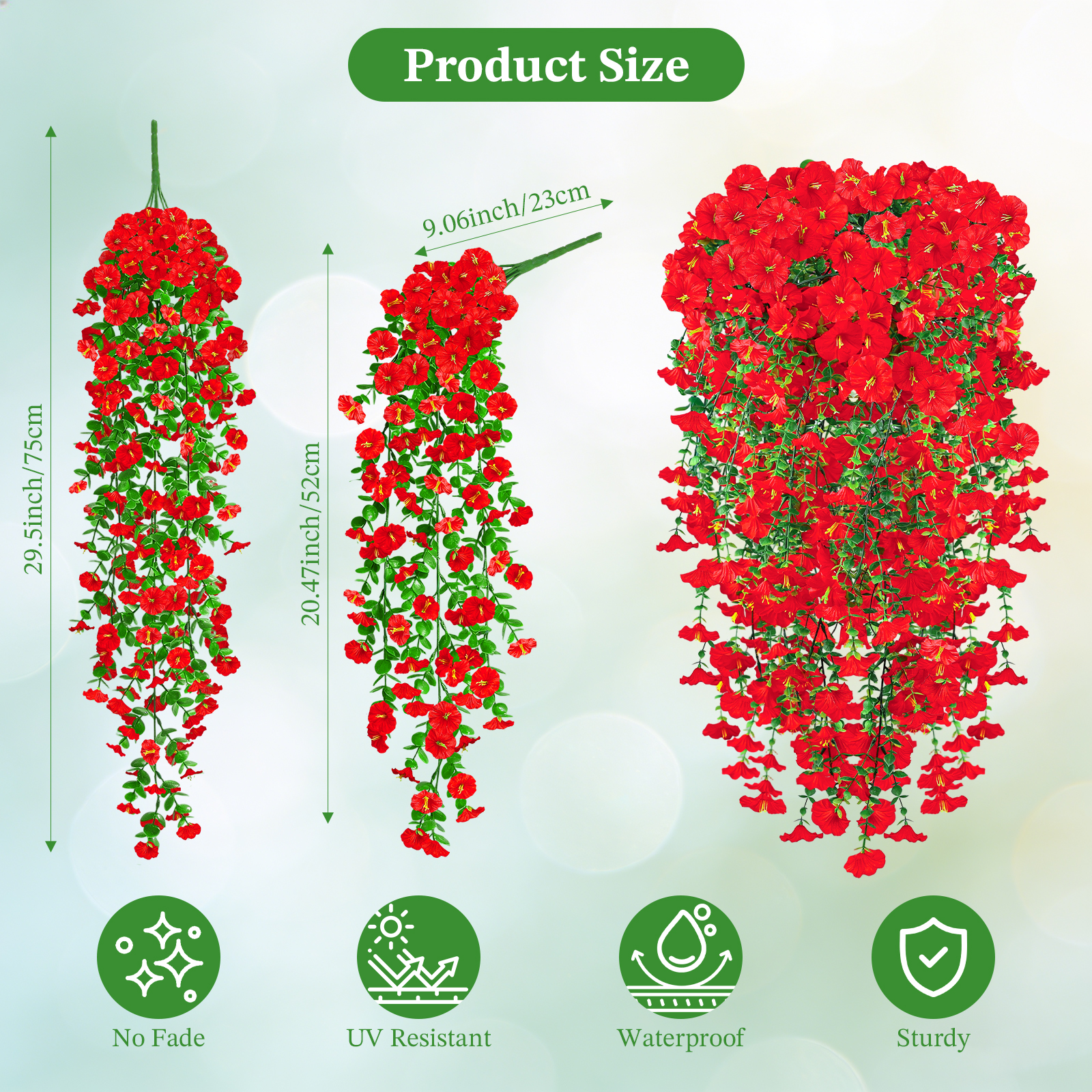 Artificial Hanging Flowers for Outdoors