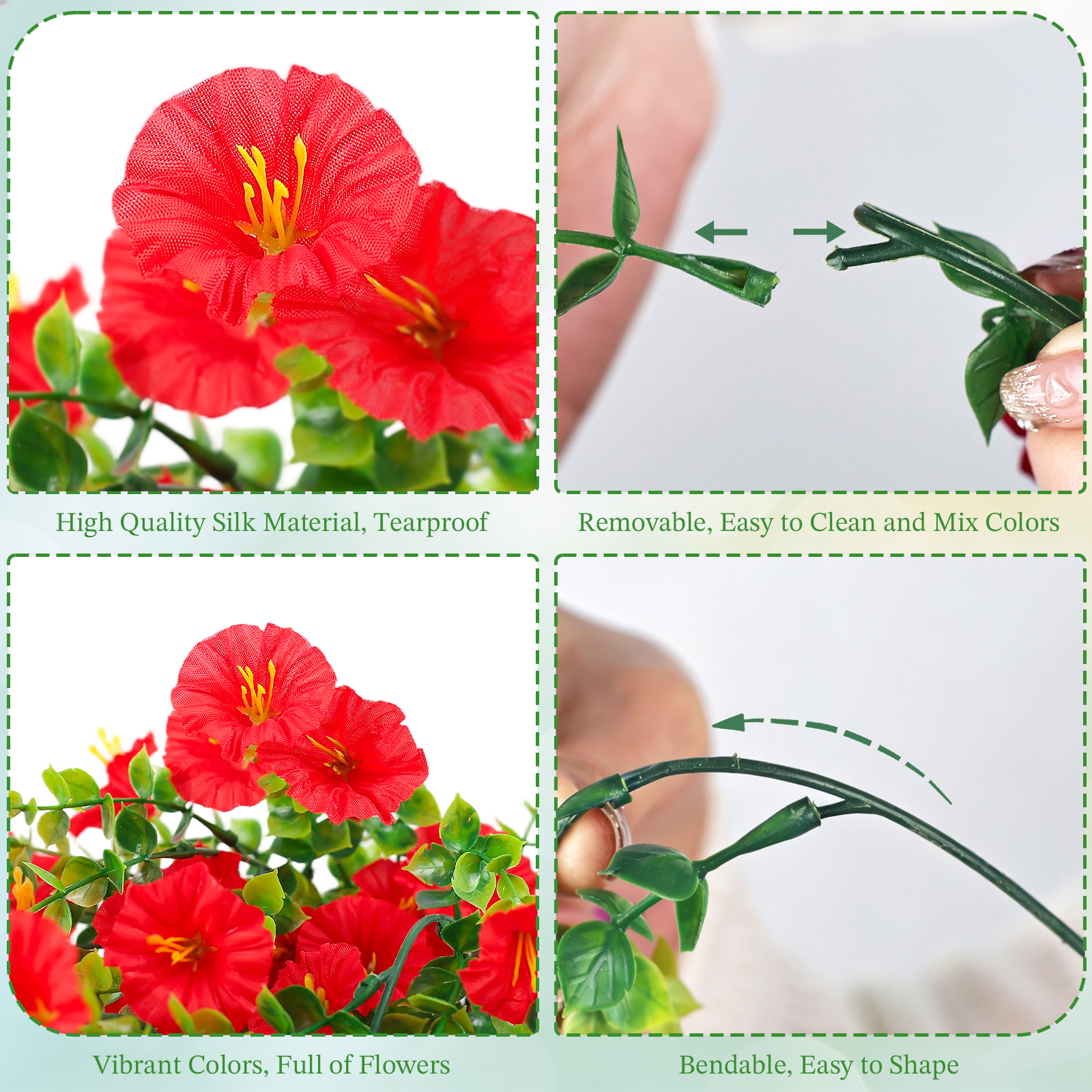 Artificial Hanging Flowers for Outdoors