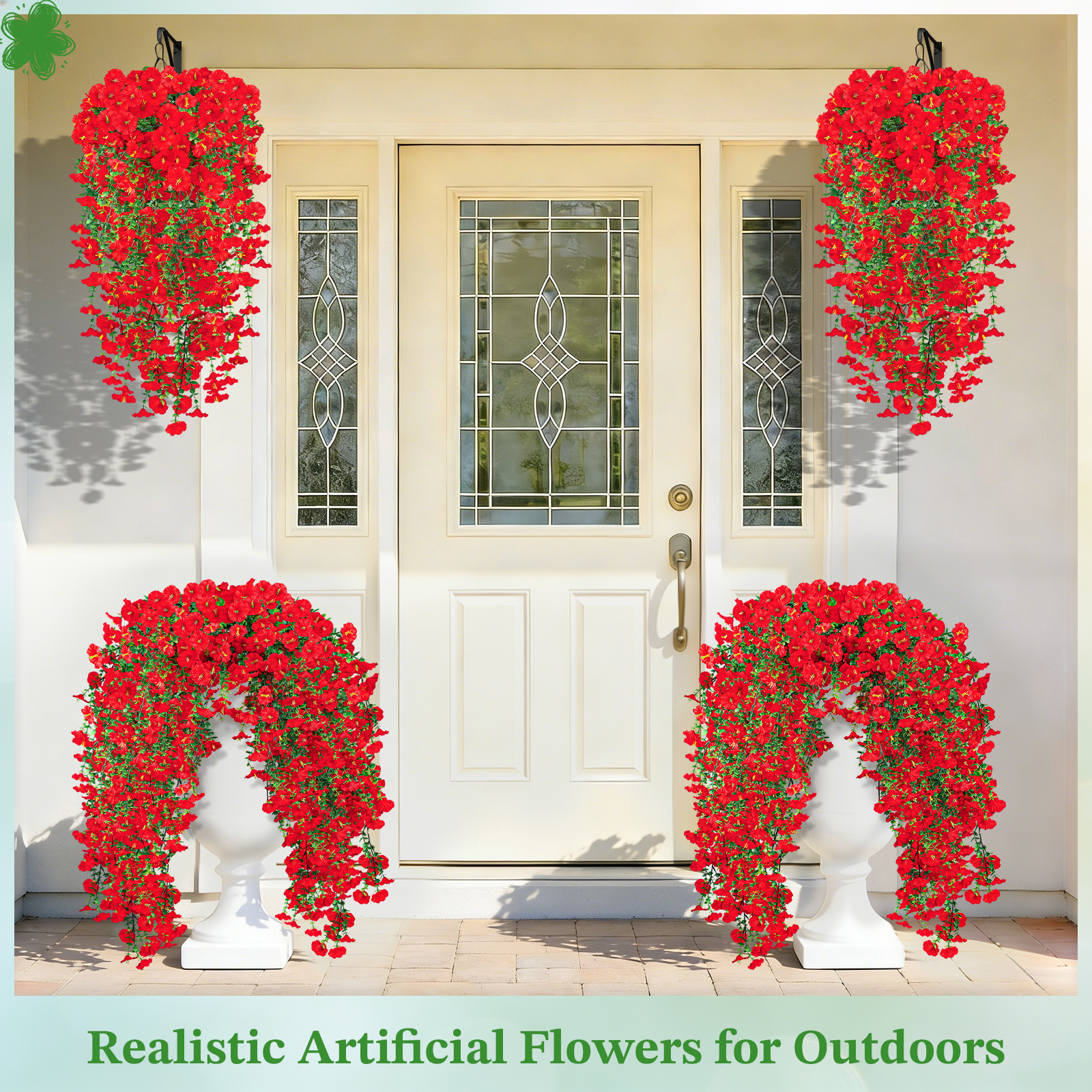 Artificial Hanging Flowers for Outdoors