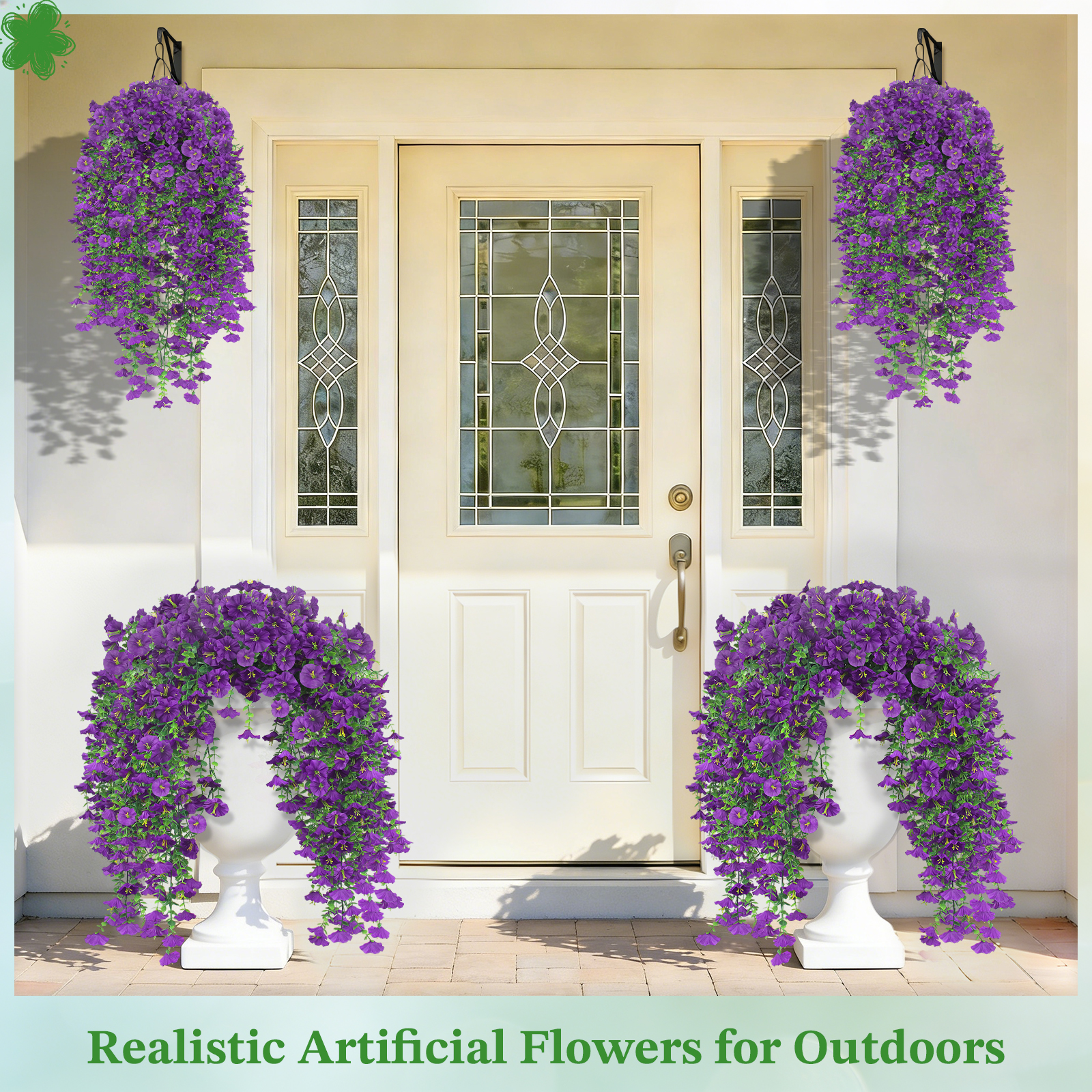 Artificial Hanging Flowers for Outdoors