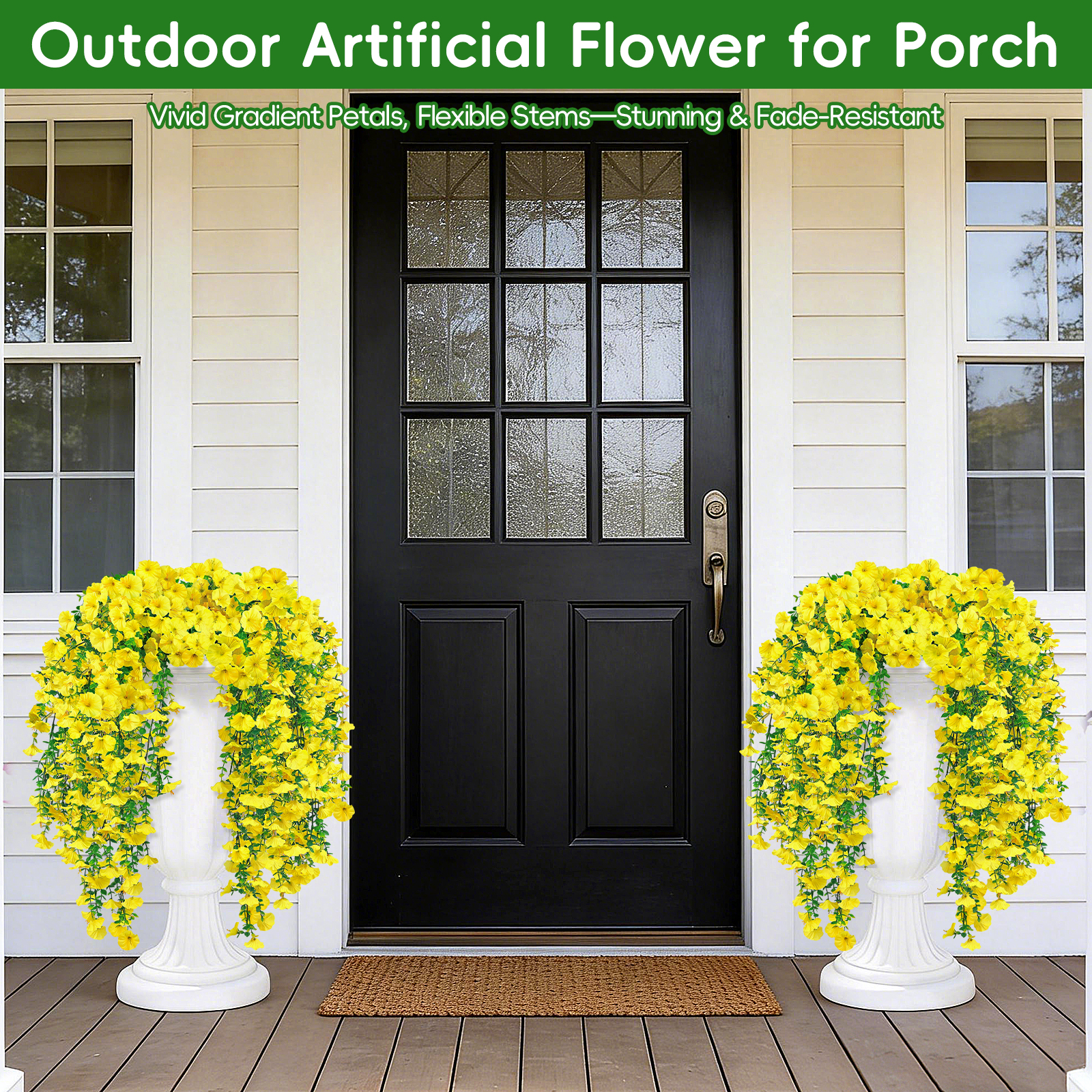  Yellow Artificial Hanging Flowers for Outdoors