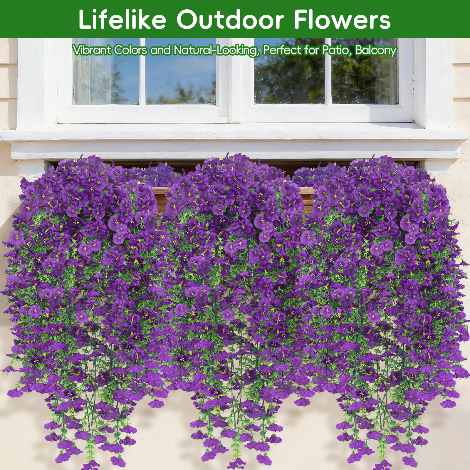 Artificial Hanging Flowers for Outdoors