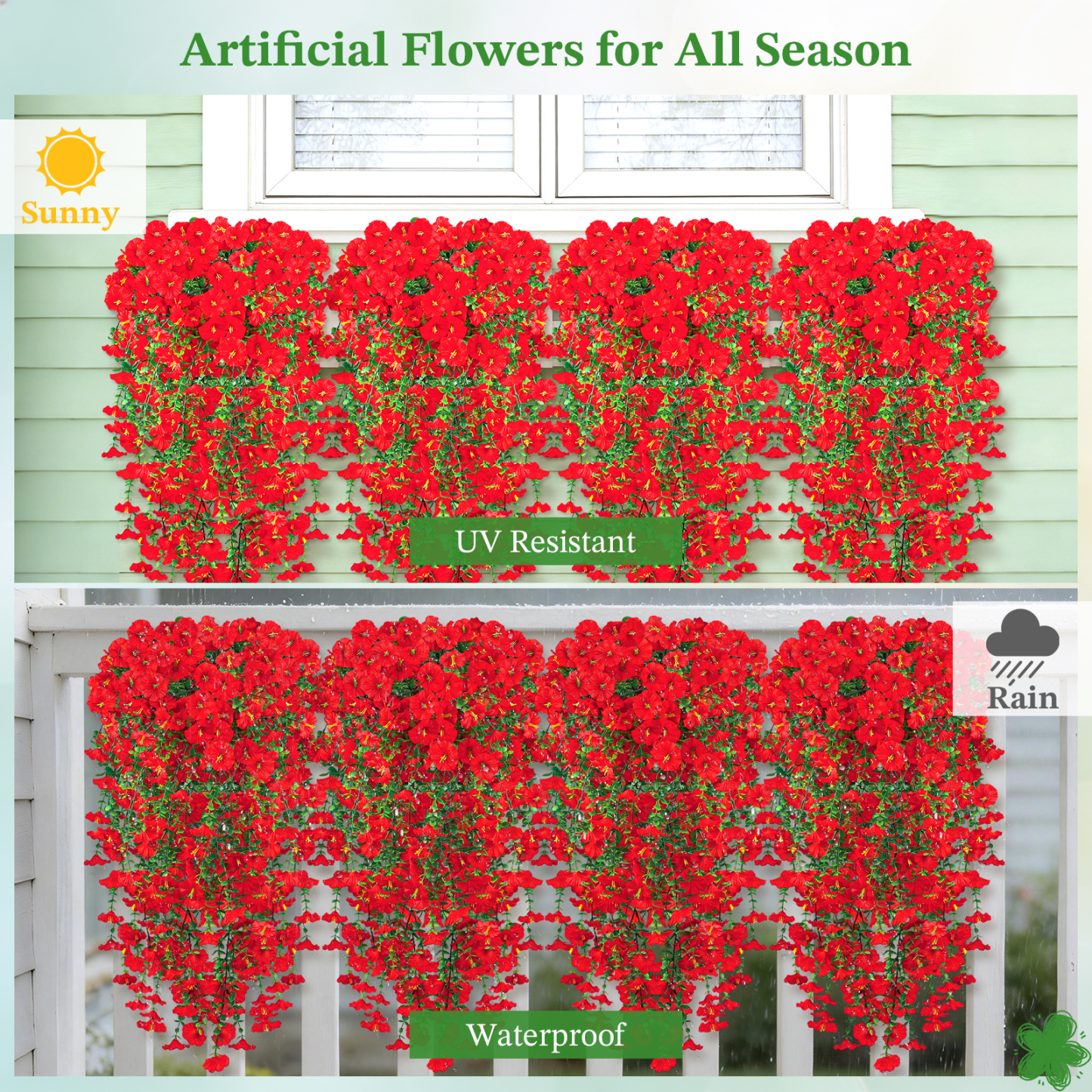 Artificial Hanging Flowers for Outdoors