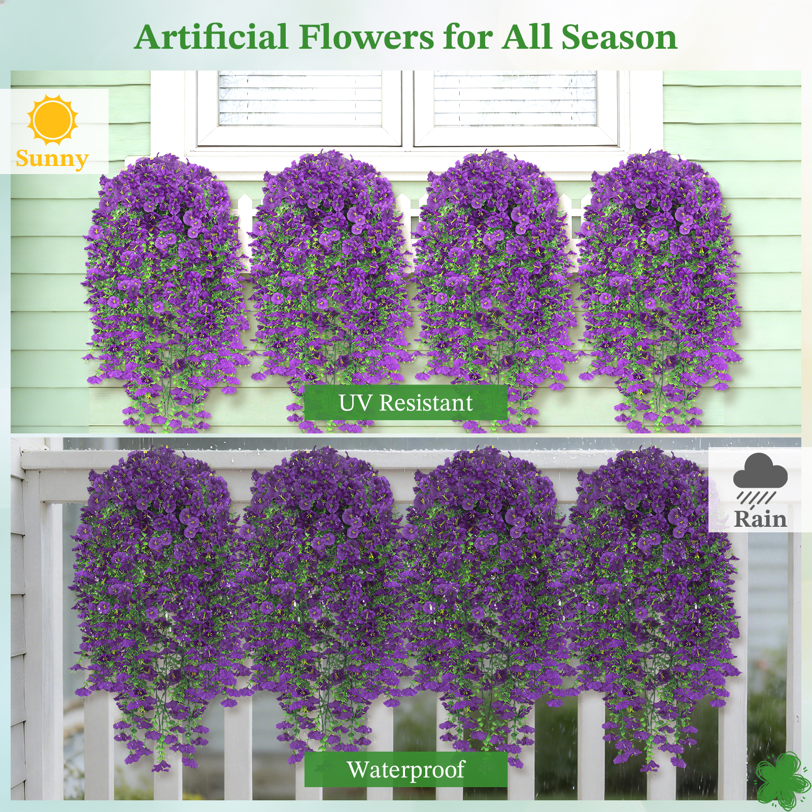 Artificial Hanging Flowers for Outdoors