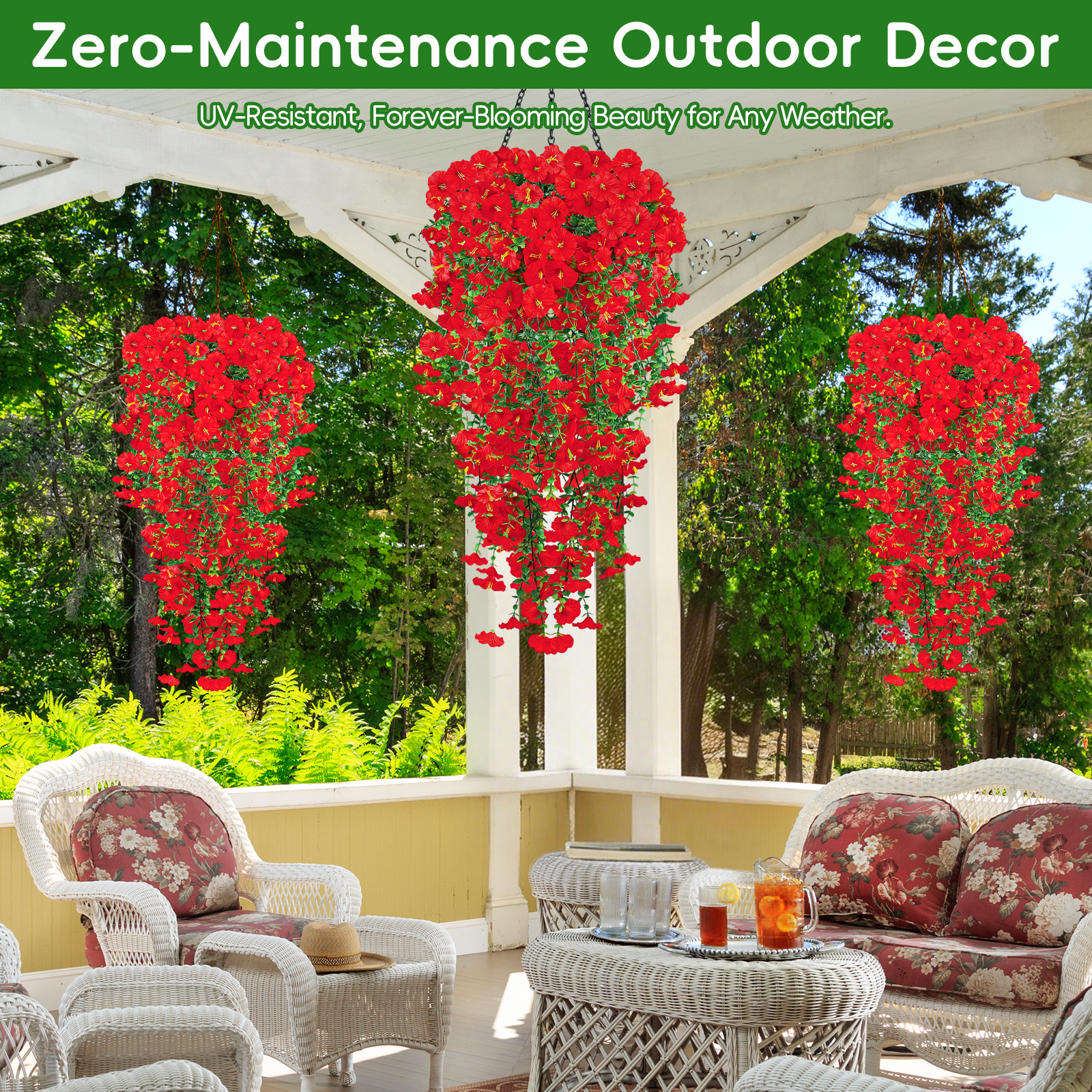 Artificial Hanging Flowers for Outdoors