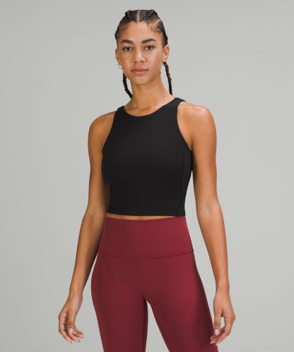 lulu Align High-Neck Tank Top Light Support