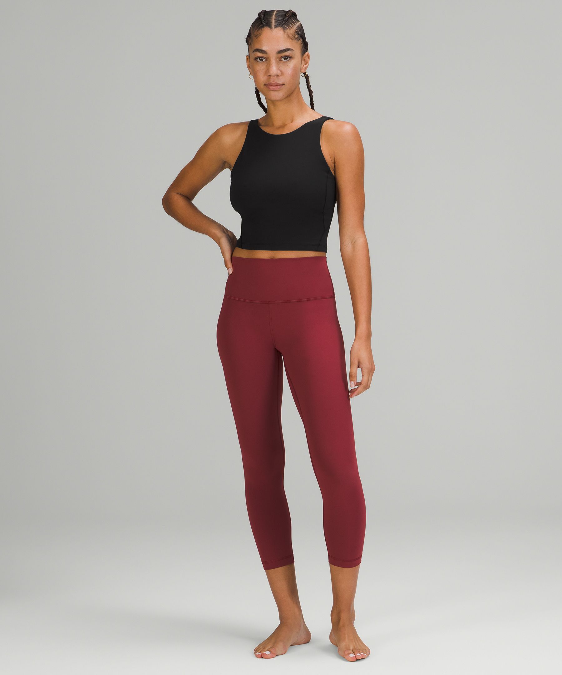 lulu Align High-Neck Tank Top Light Support