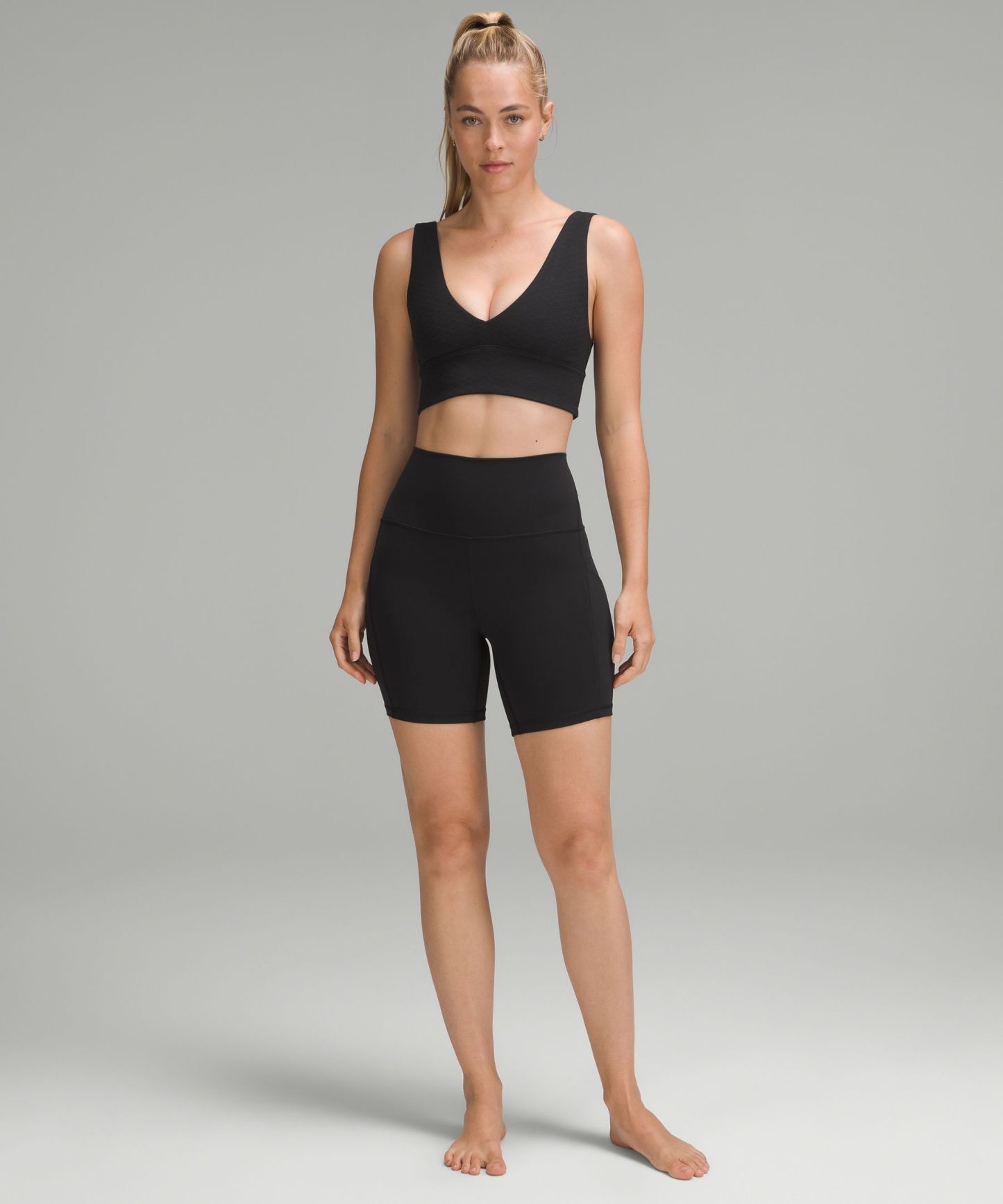 lulu Align V-Neck Bra Light Support, A/B Cup Diamond